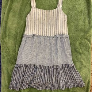 RAILS | Sandy Strip Ruffle Tiered Mini Dress - Blue & White - Size 3